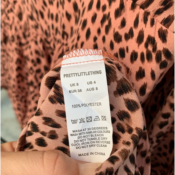 PrettyLittleThing Pink Leopard Dress - Picture 7 of 7